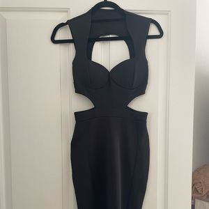 boohoo Black Midi Dress